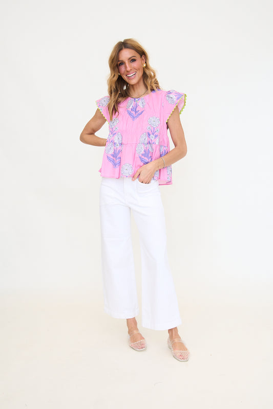 Valley Girl Wide Leg Ankle in Lamb