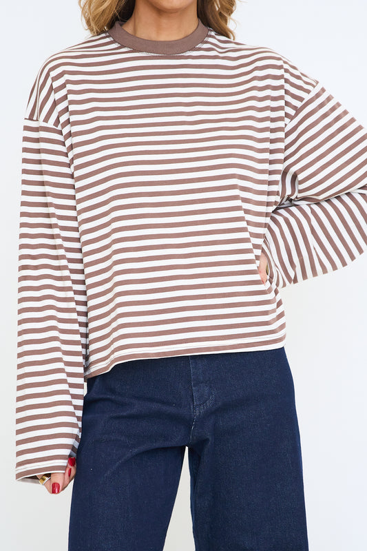 Anna Stripe Long Sleeve Tee