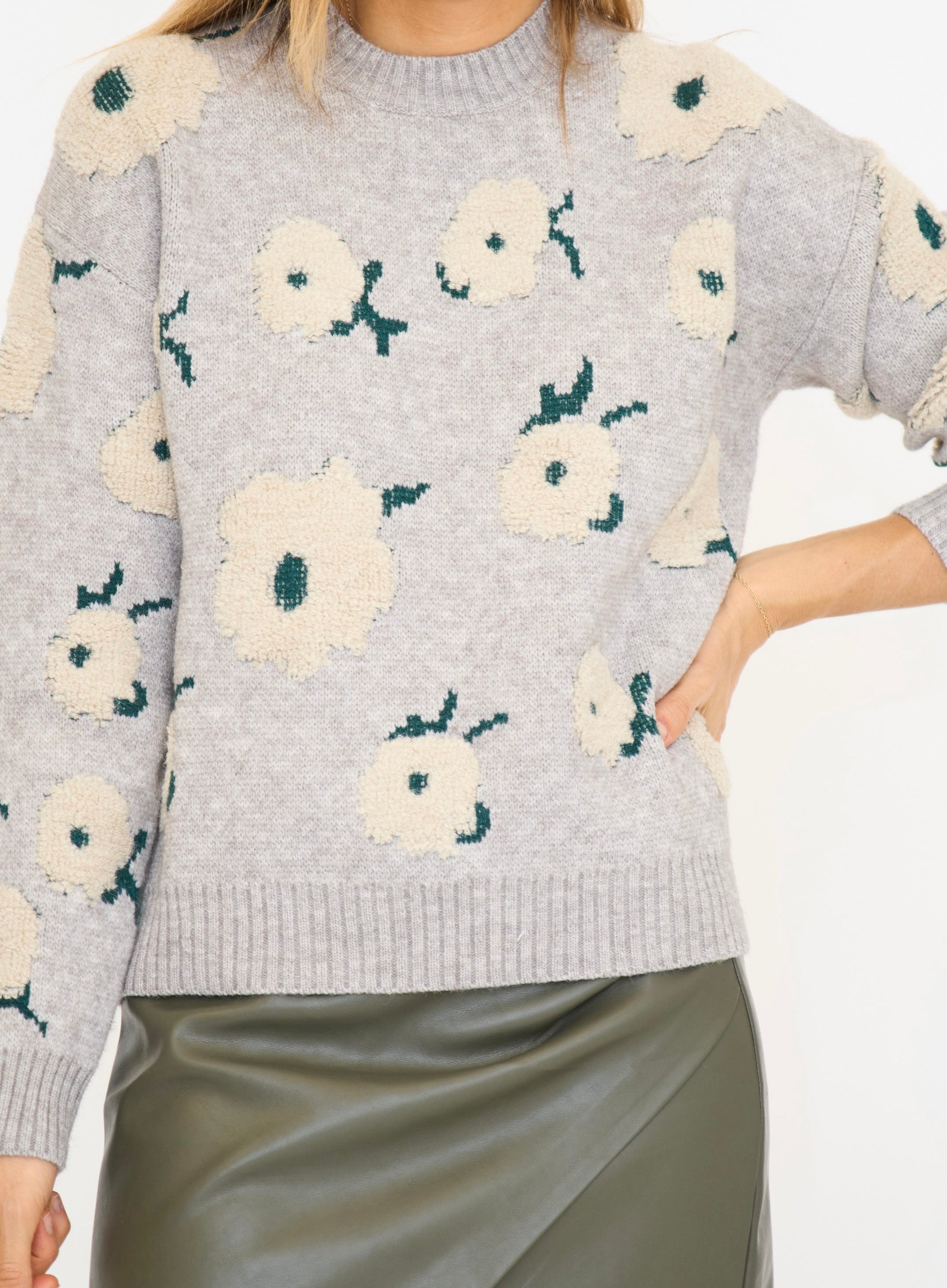 Flower Cloud Pullover Sweater