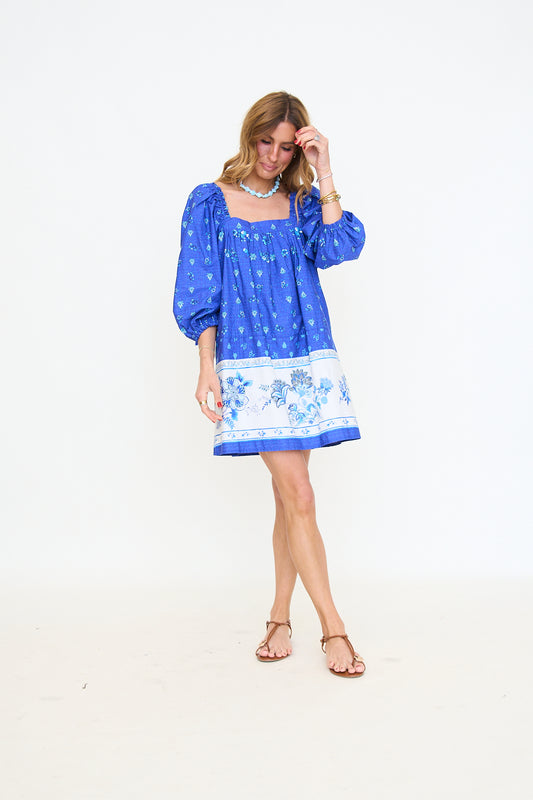 Floral Print Babydoll Mini Dress