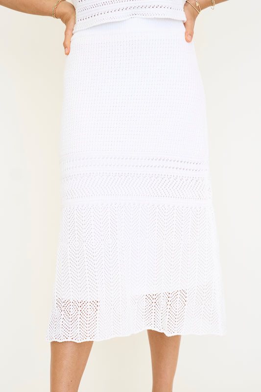 Bryson Crochet Skirt - Ivory