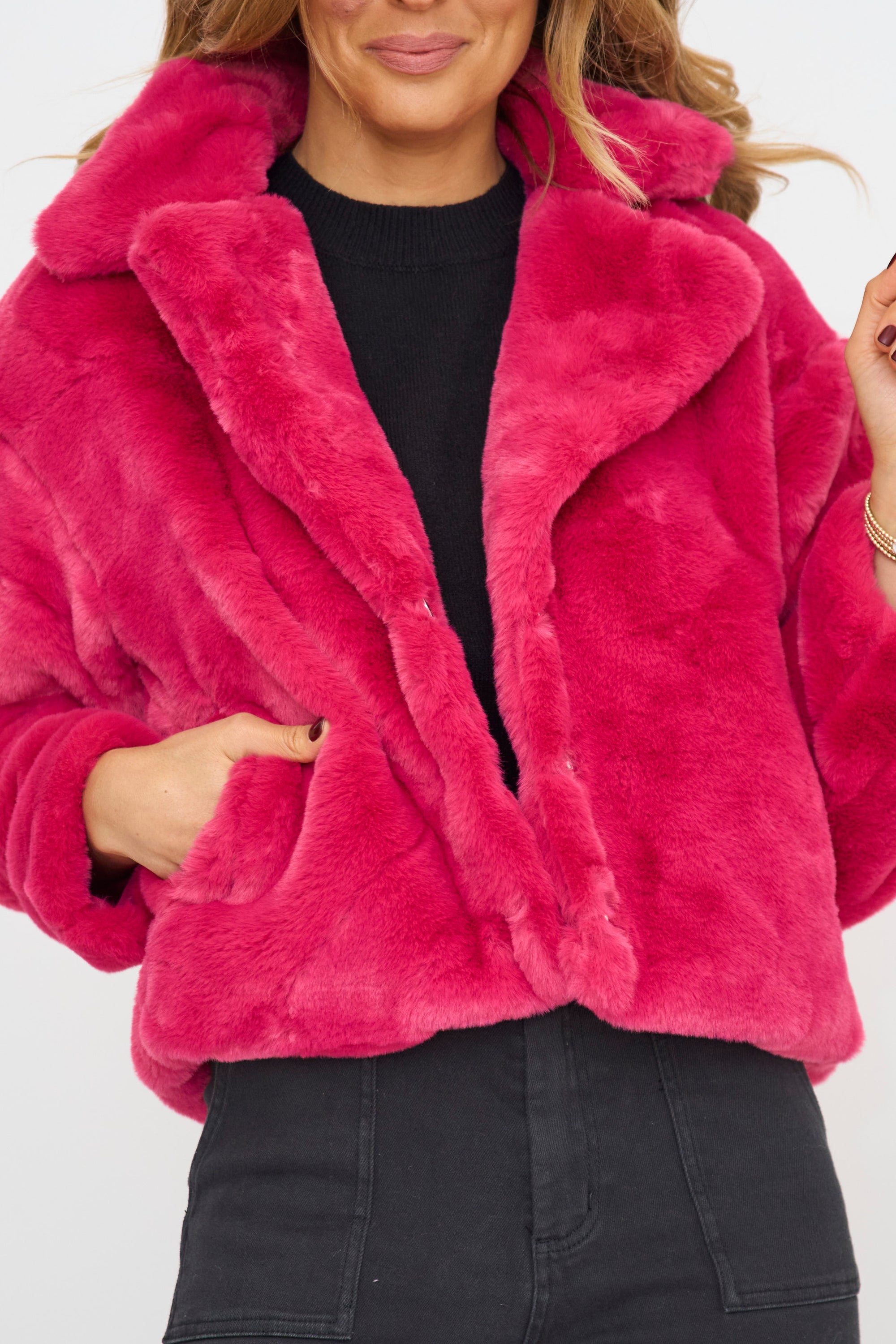 Pink Fur Jacket