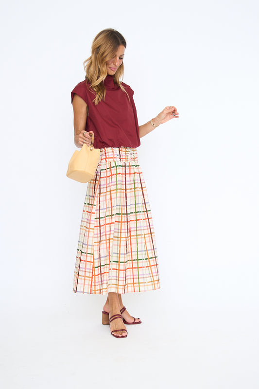 Harvest Lines Midi Skirt