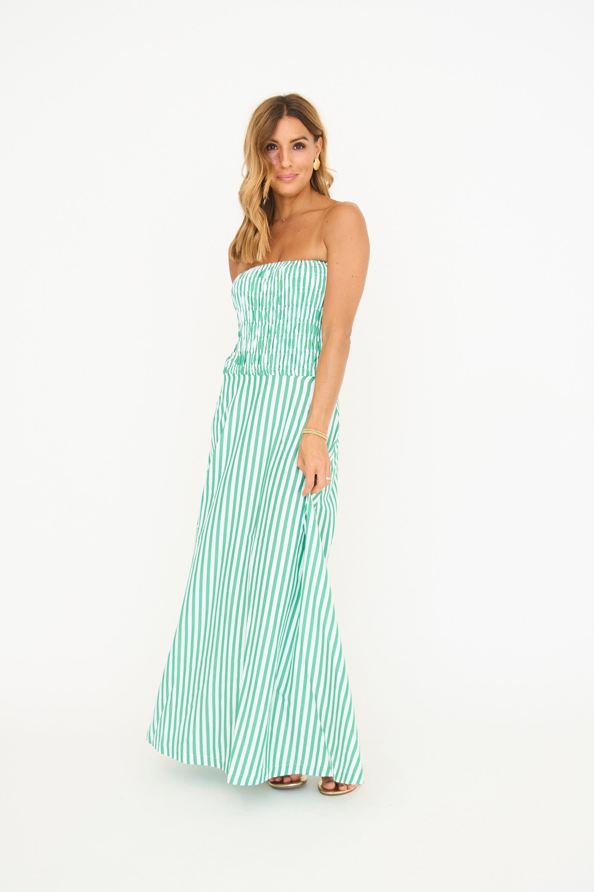 Smocked Strapless Summer Dress