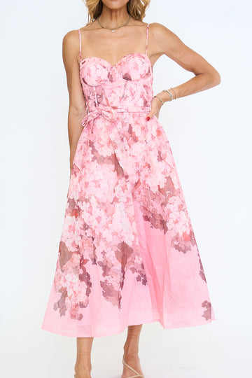 Blushing Bouquet Midi Dress