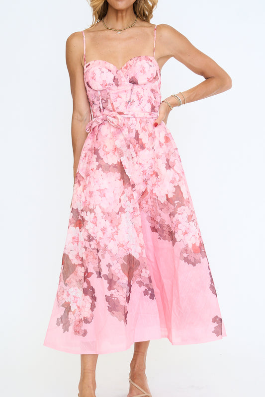 Blushing Bouquet Midi Dress