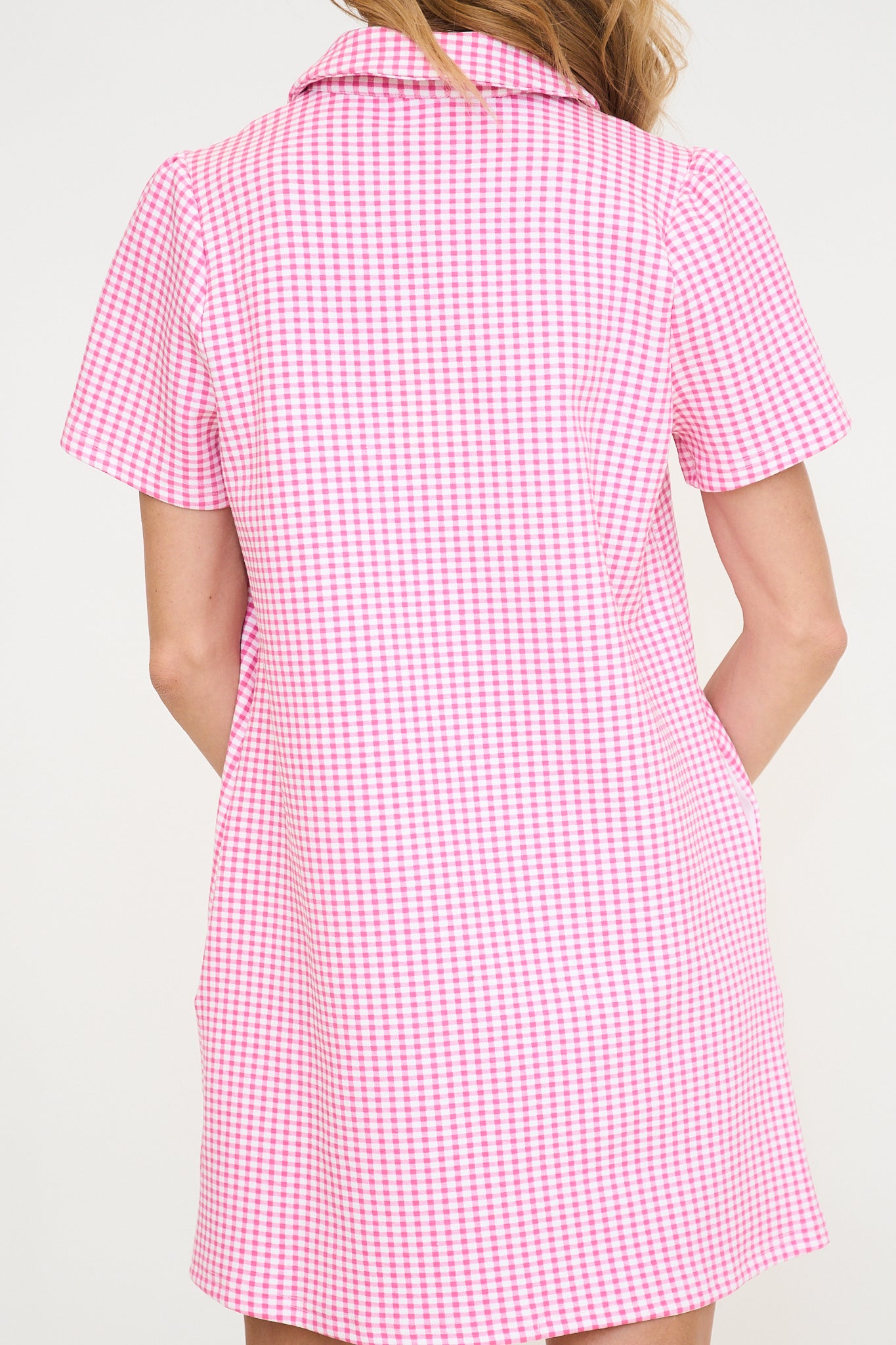 Gingham Zip Up Mini Dress – Lady Hart