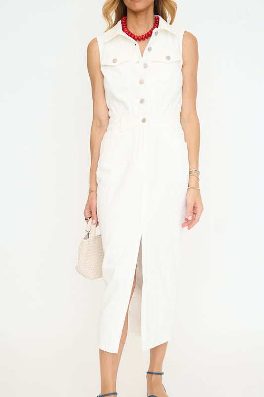Sleeveless Maxi Denim Dress
