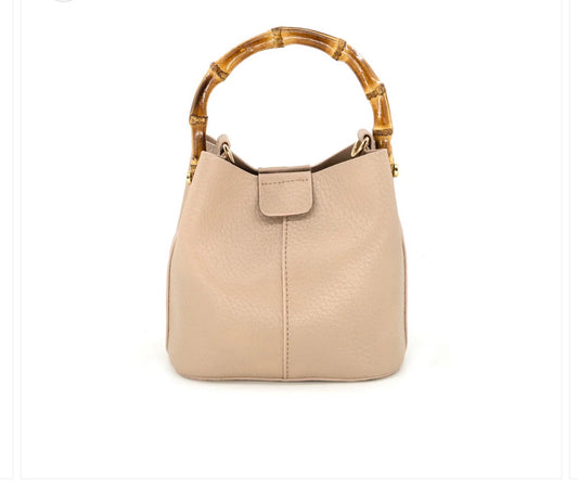 Bamboo Top Handle Crossbody Bag