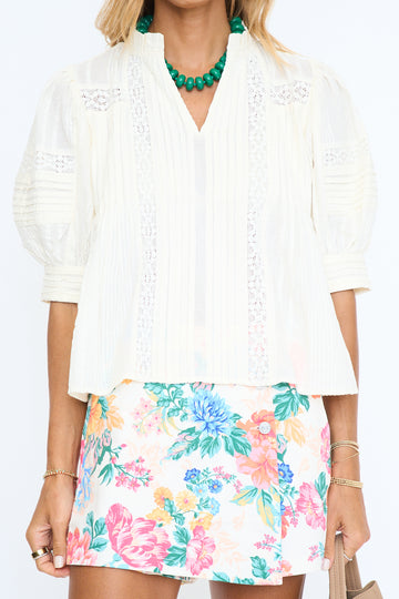 Puff Sleeve Peasant Top