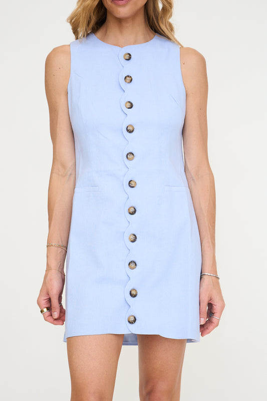 Scallop Edge Mini Dress