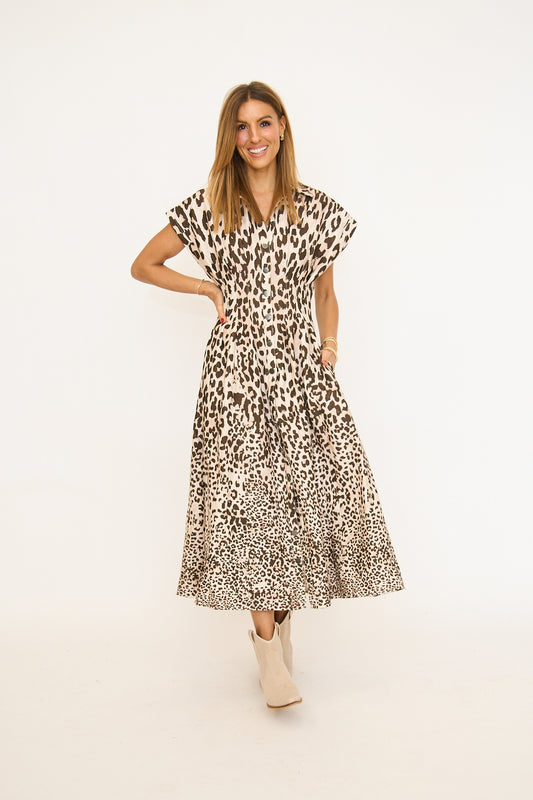 Jessica Printed Woven Midi Dress