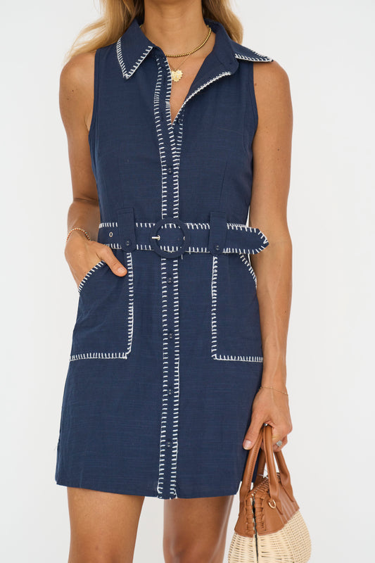 Brittni Belted Mini Dress