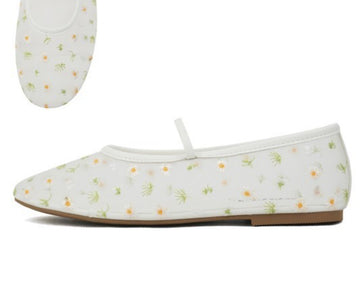 Floral Mesh Flats