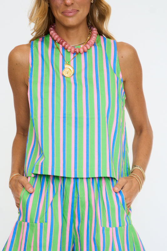 Dalery Sleeveless Stripe Top