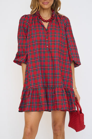 Arvada Plaid Deneta Shift Mini Dress