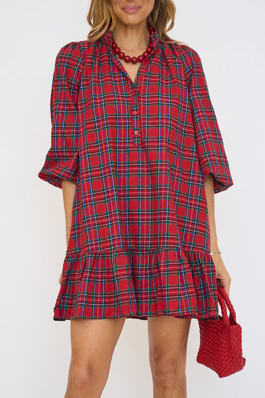 Arvada Plaid Deneta Shift Mini Dress