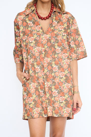 Brandy Floral Shirt Dress