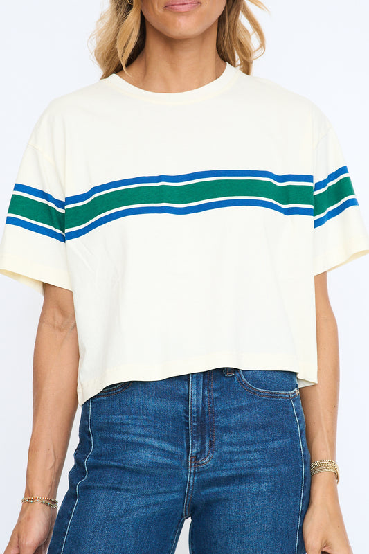 Retro Stripe Boxy Tee