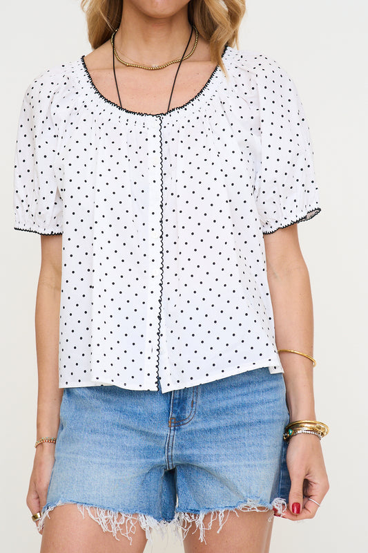 Zoe Polka Dot Blouse