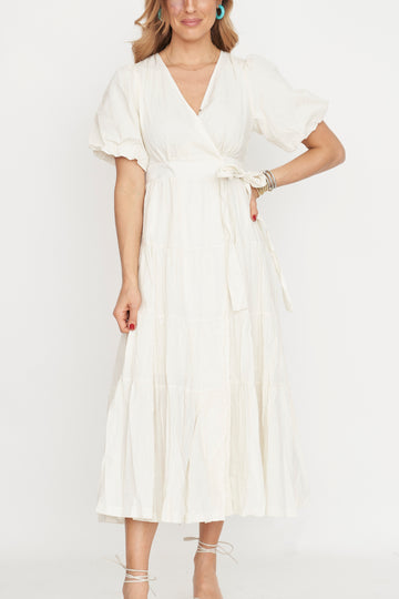 Nora Wrap Midi Dress