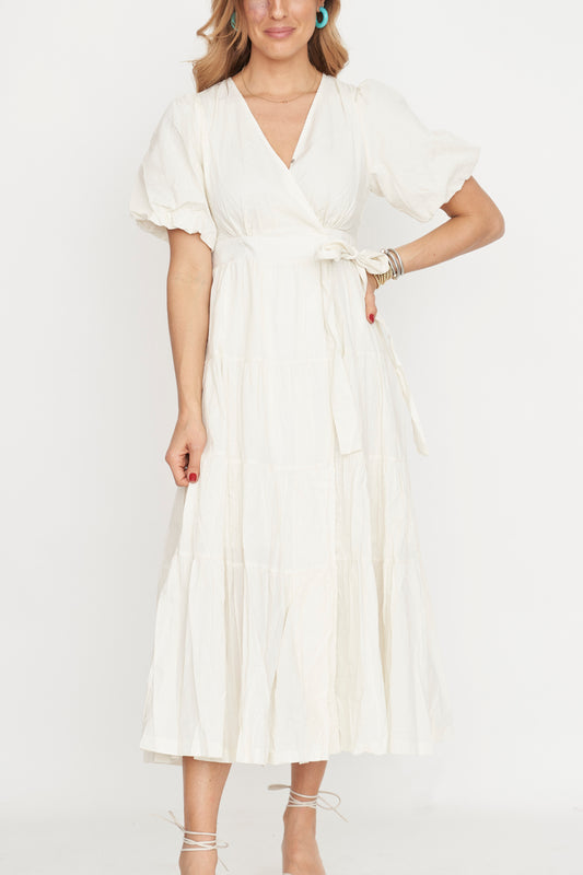 Nora Wrap Midi Dress
