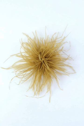 Feather Flower Brooch Pin