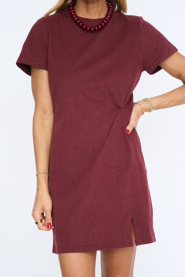 Elle Cotton Front Twist Mini Dress