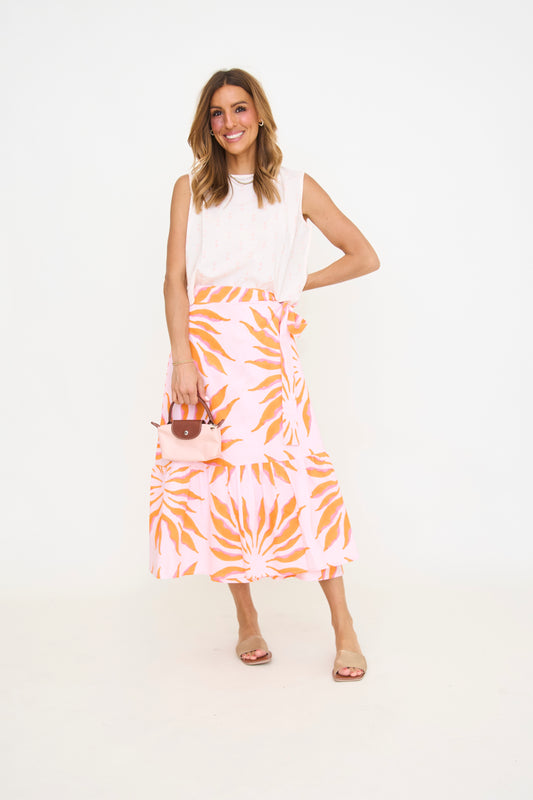 Peach Staghorn Boxy Top