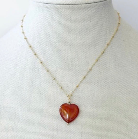Quartz Heart Necklace
