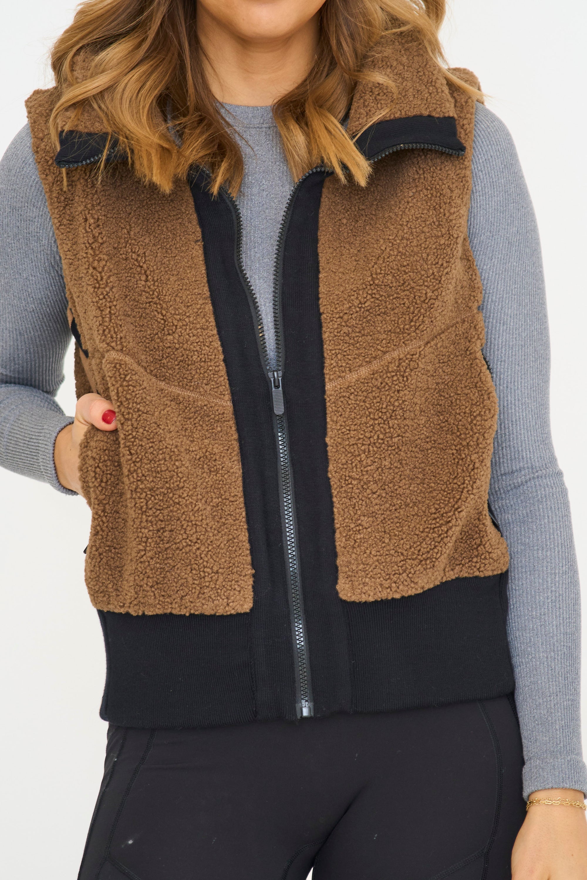 Sherpa Zip Up Vest