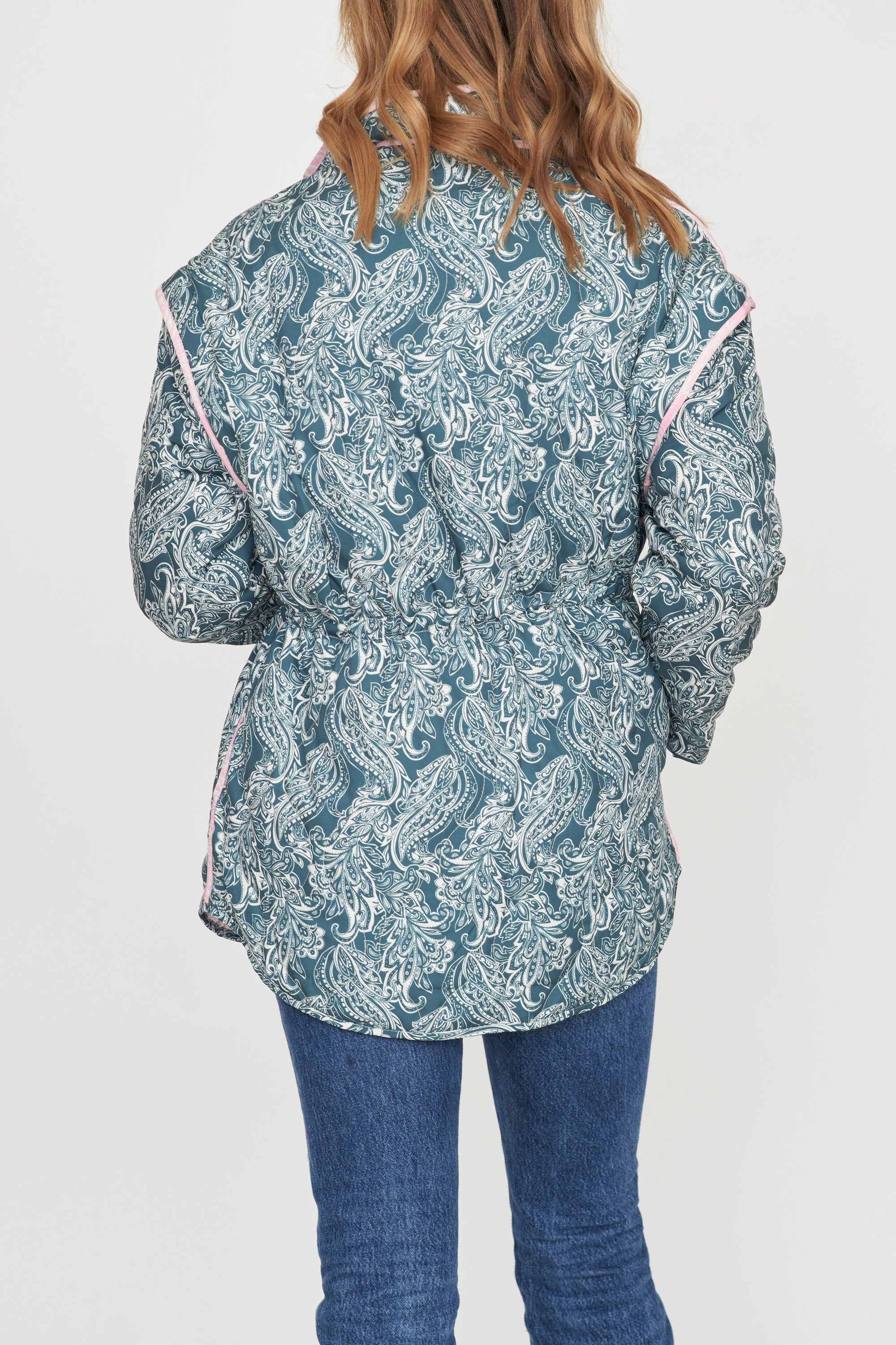 Paisley Print Convertible Vest/Jacket