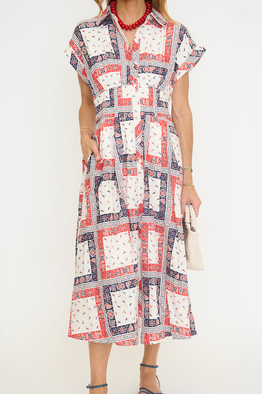 Nautical Midi Dress