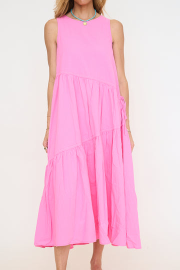 Priscilla Midi Dress in Pink