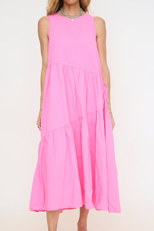 Priscilla Midi Dress in Pink
