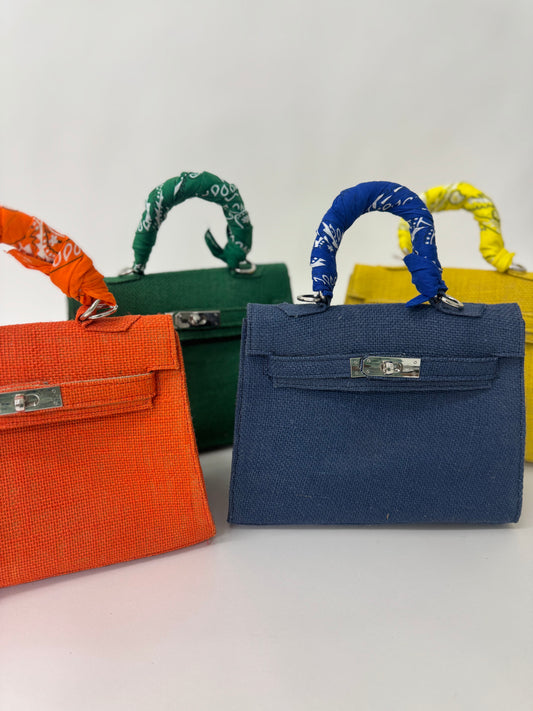 Mini Kelly Style Jute Bag