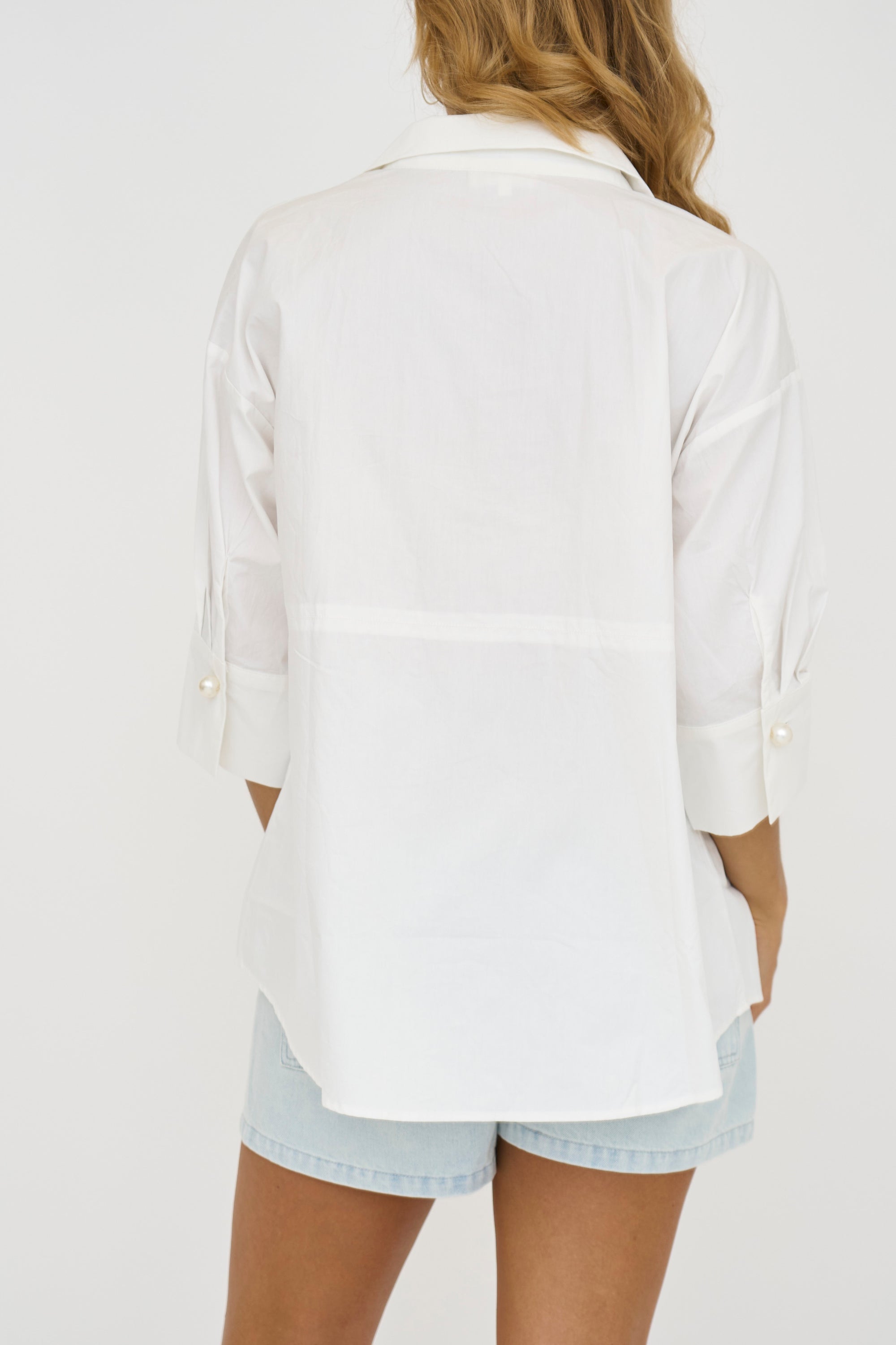 Pearl Poplin Top