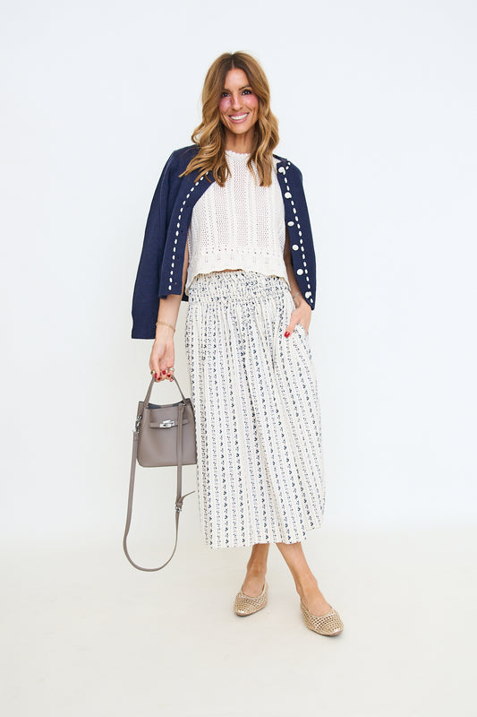 Contrast Stitch Knit Cardigan