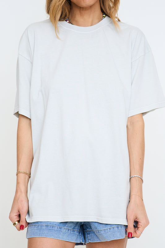 Mineral Washed Cotton Oversized Jersey T-Shirt