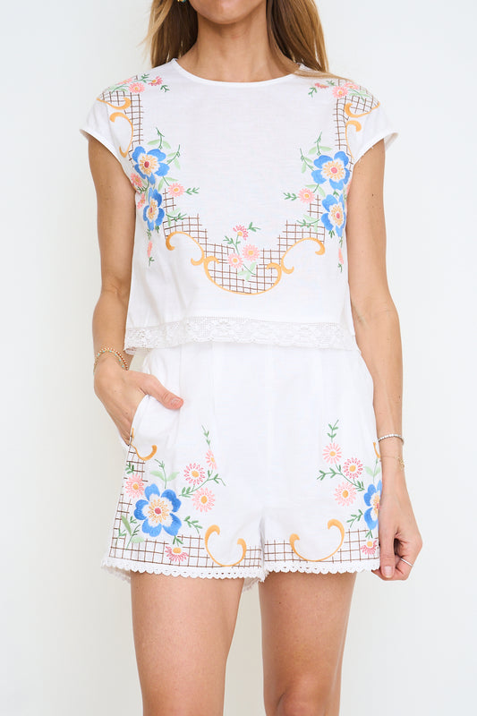 Heirloom Garden Embroidered Lace Set
