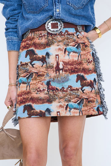 Horse Girl Fringe Skirt