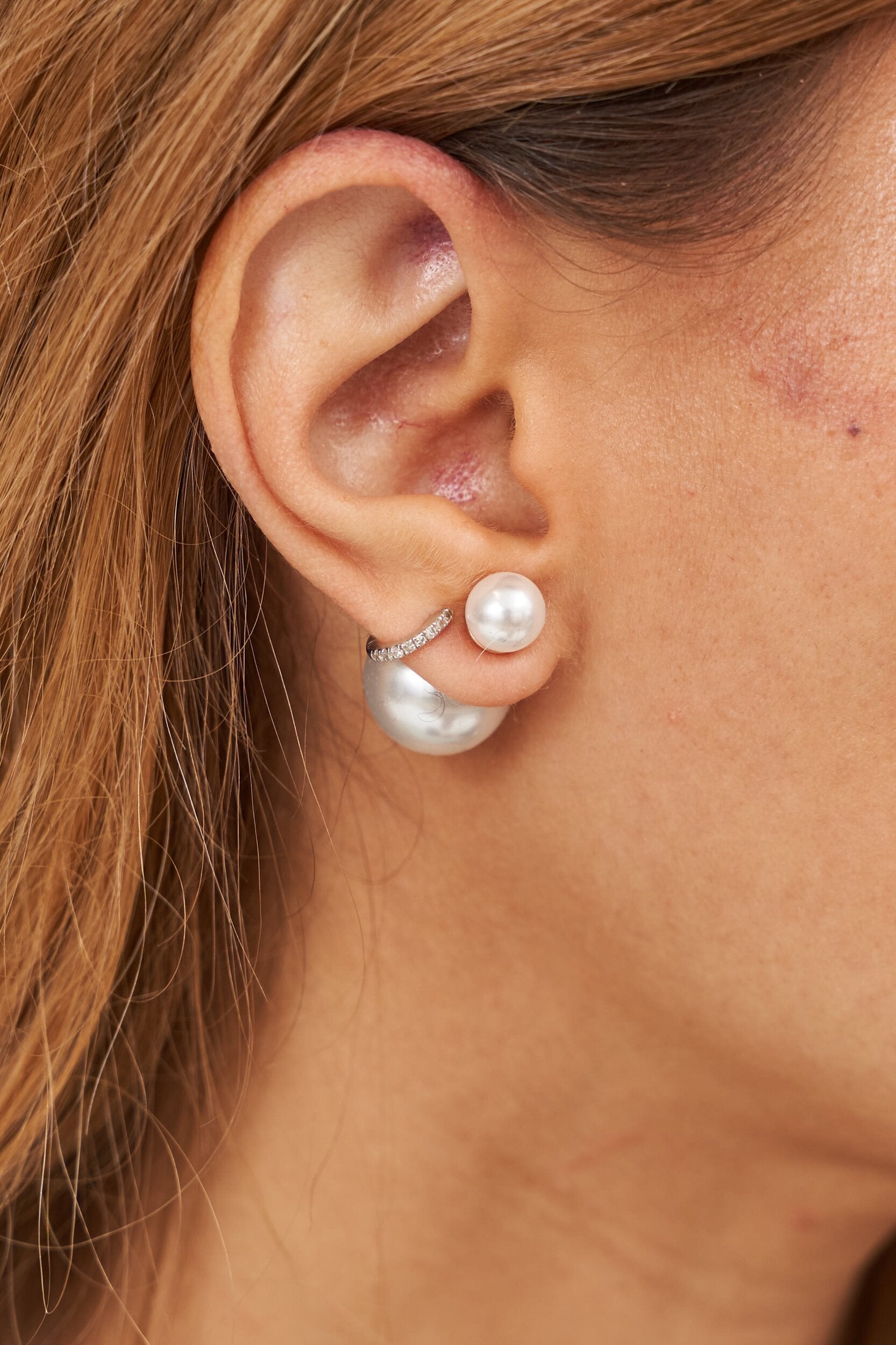 Double Pearl Studs