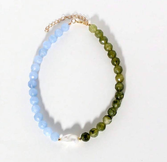 Mixed Bead Necklace with Pearl