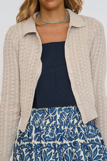 Small Cable Knit Cardigan