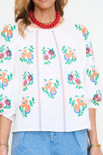 Embroidered Cotton Blouse