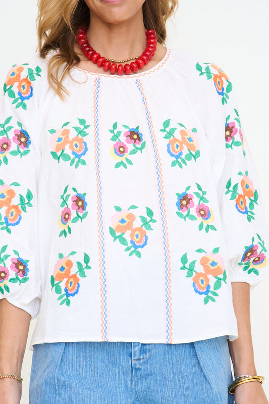 Embroidered Cotton Blouse