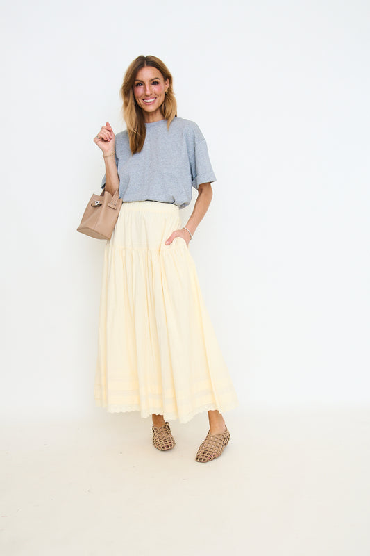 French Terry Short Sleeve Boxy Top