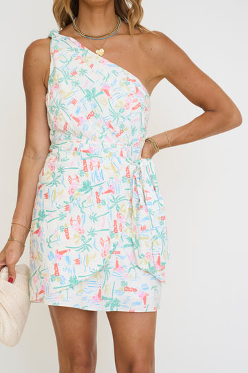 Seashore One Shoulder Dress