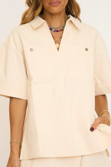 Oversized Collar Top