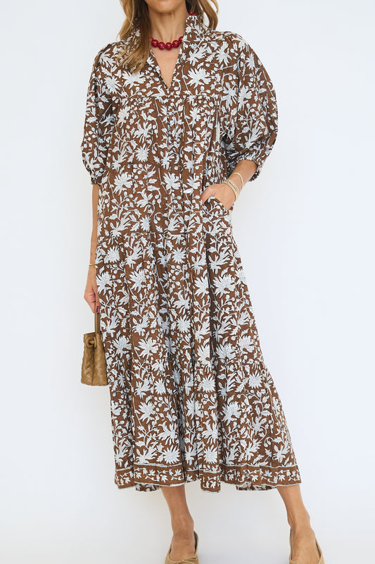 Amelia Maxi Dress - Chocolate Brown